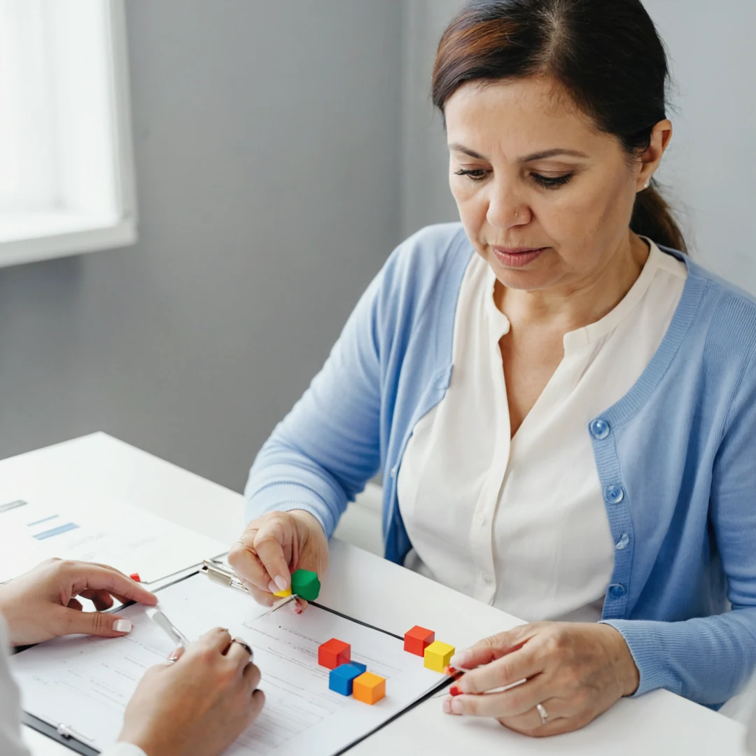 An older adult being supported through a conversation related to 24-hour dementia care at home