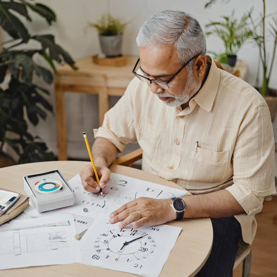An older adult being supported through a conversation related to adaptive clothing for dementia patients
