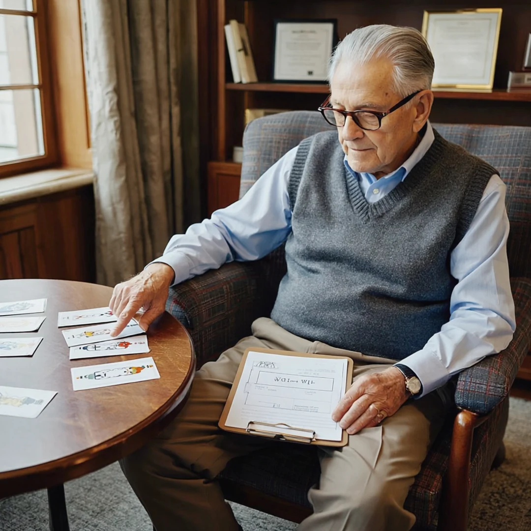 An older adult being supported through a conversation related to best cpap mask for dementia patients