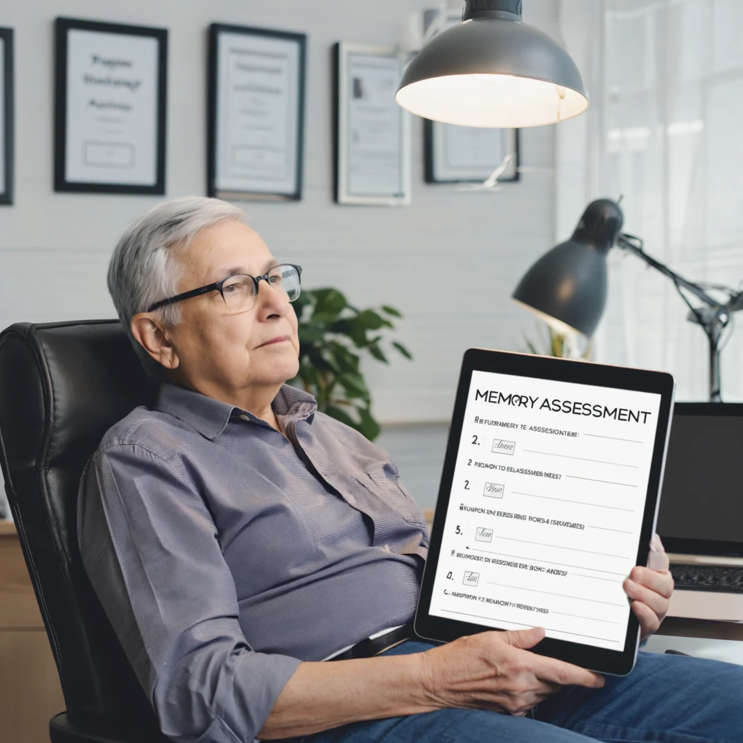 An older adult being supported through a conversation related to family in denial about dementia