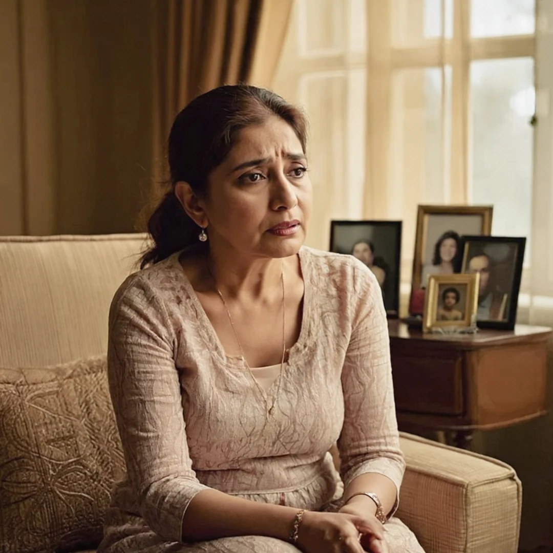 A tired adult caregiver sitting quietly, taking a moment to rest while caring for a parent with dementia